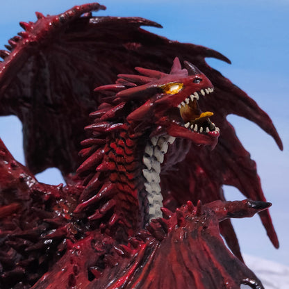 Red Dragon Miniature: Dnd, D&D, TTRPG Artist Painted Monster Model