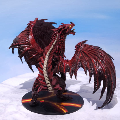 Red Dragon Miniature: Dnd, D&D, TTRPG Artist Painted Monster Model