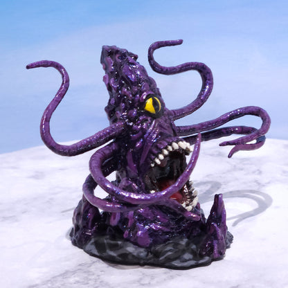 Amethyst Purple Roper Miniature: Dnd, D&D, TTRPG Artist Painted Monster Model