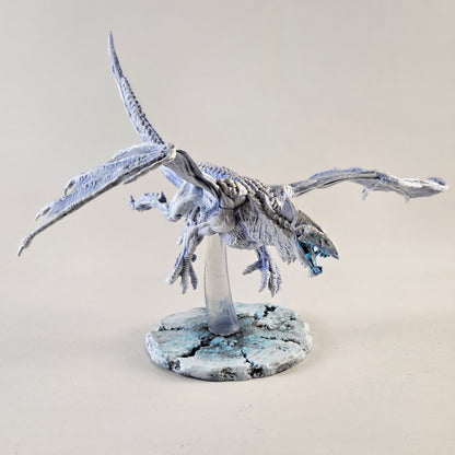 White Dragon Minature: Dnd, D&D, TTRPG Artist Painted Monster Model