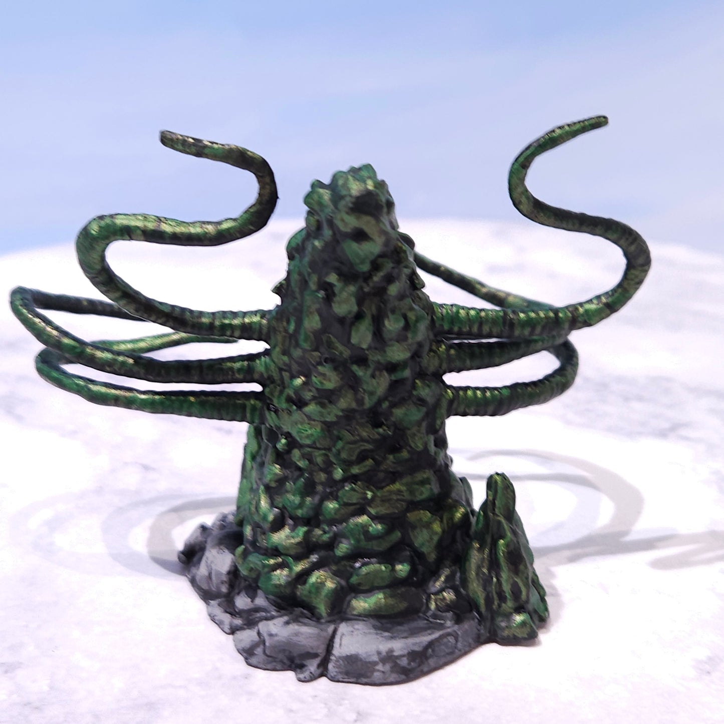 Emerald Green Roper Miniature: Dnd, D&D, TTRPG Artist Painted Monster Model