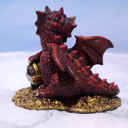 Baby Red Dragon Miniature: Dnd, D&D, TTRPG Artist Painted Monster Model