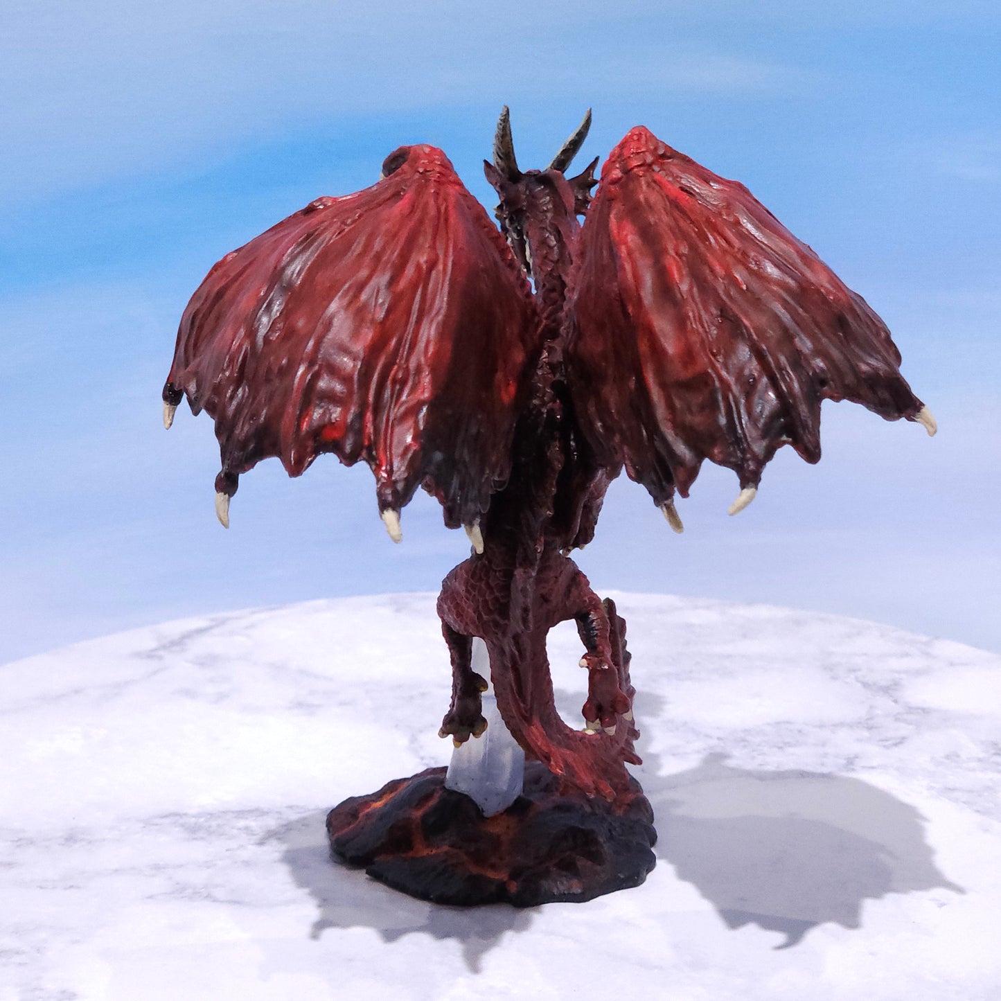 Young Red Dragon Miniature: Dnd, D&D, TTRPG Artist Painted Monster Model