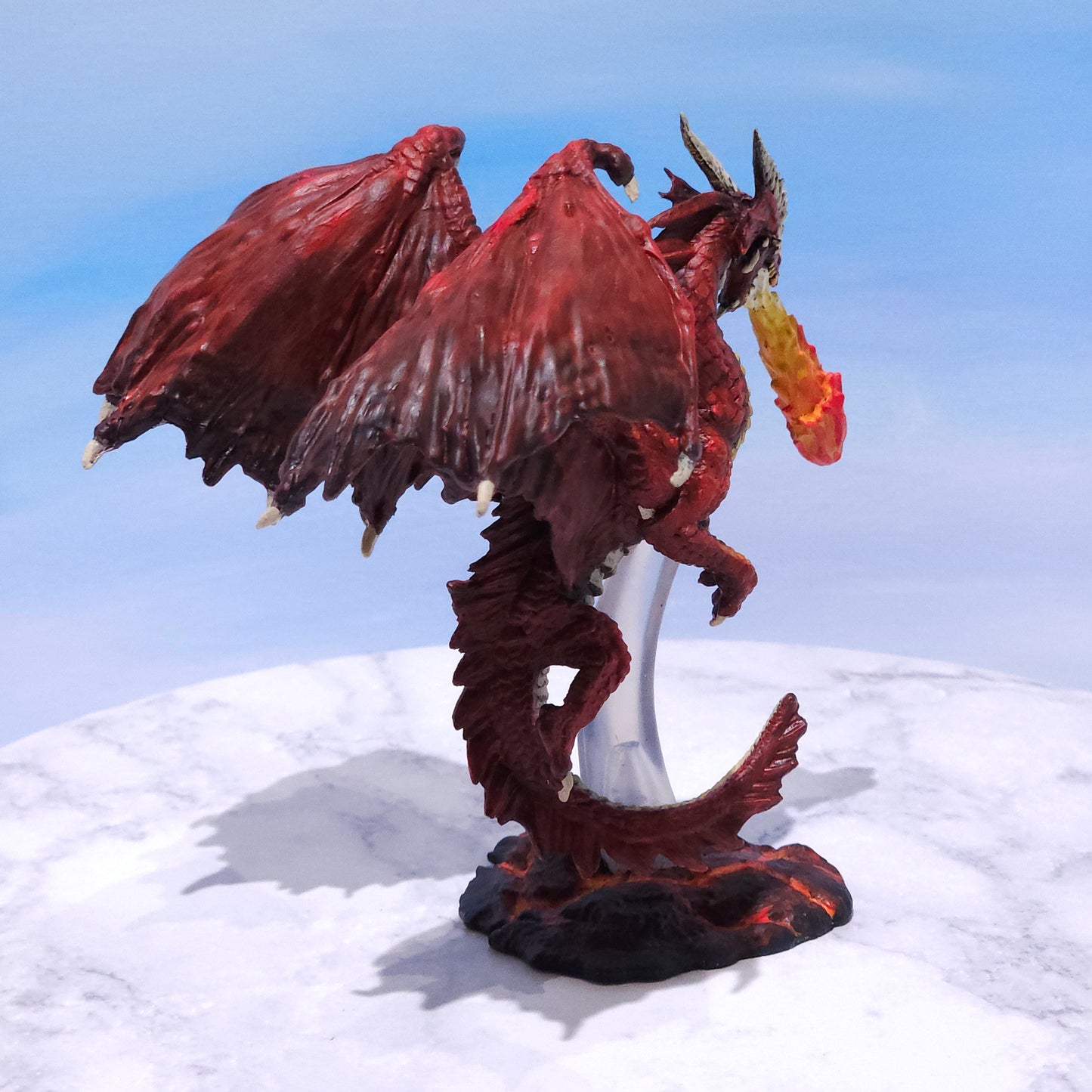 Young Red Dragon Miniature: Dnd, D&D, TTRPG Artist Painted Monster Model