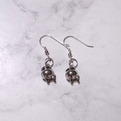 Silver Cauldron Charm Earrings | Witchy Occult Jewelry | Rose and Shadow