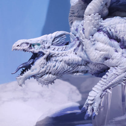 Adult White Dragon Miniature: Dnd, D&D, TTRPG Artist Painted Monster Model