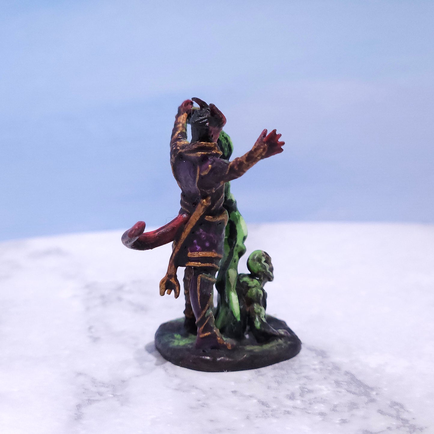 Tiefling Warlock Miniature: Dnd, D&D, TTRPG Artist Painted Gaming Model