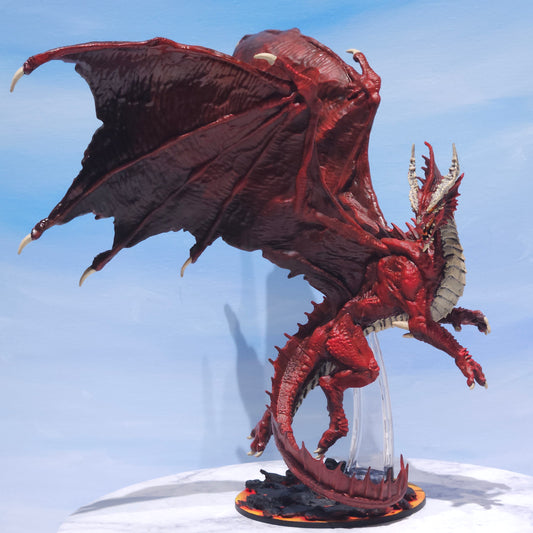 Adult Red Dragon Painted Miniature (D&D) | Rose and Shadow