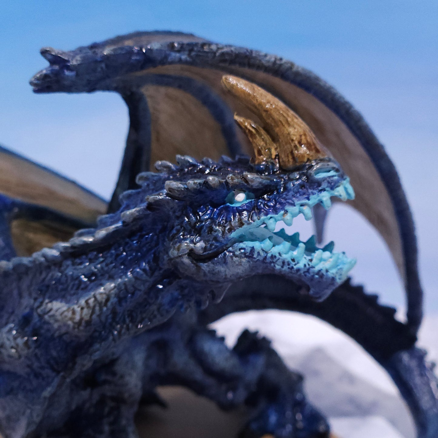 Blue Dragon Miniature: Dnd, D&D, TTRPG Artist Painted Monster Model