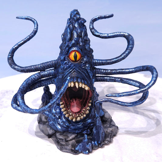 Sapphire Blue Roper Miniature: Dnd, D&D, TTRPG Artist Painted Monster Model