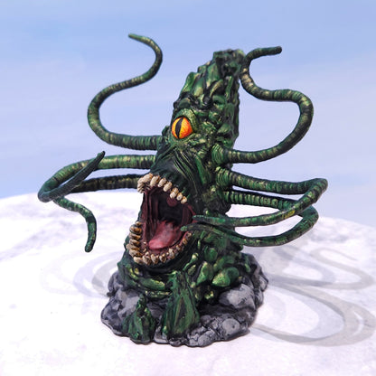 Emerald Green Roper Miniature: Dnd, D&D, TTRPG Artist Painted Monster Model