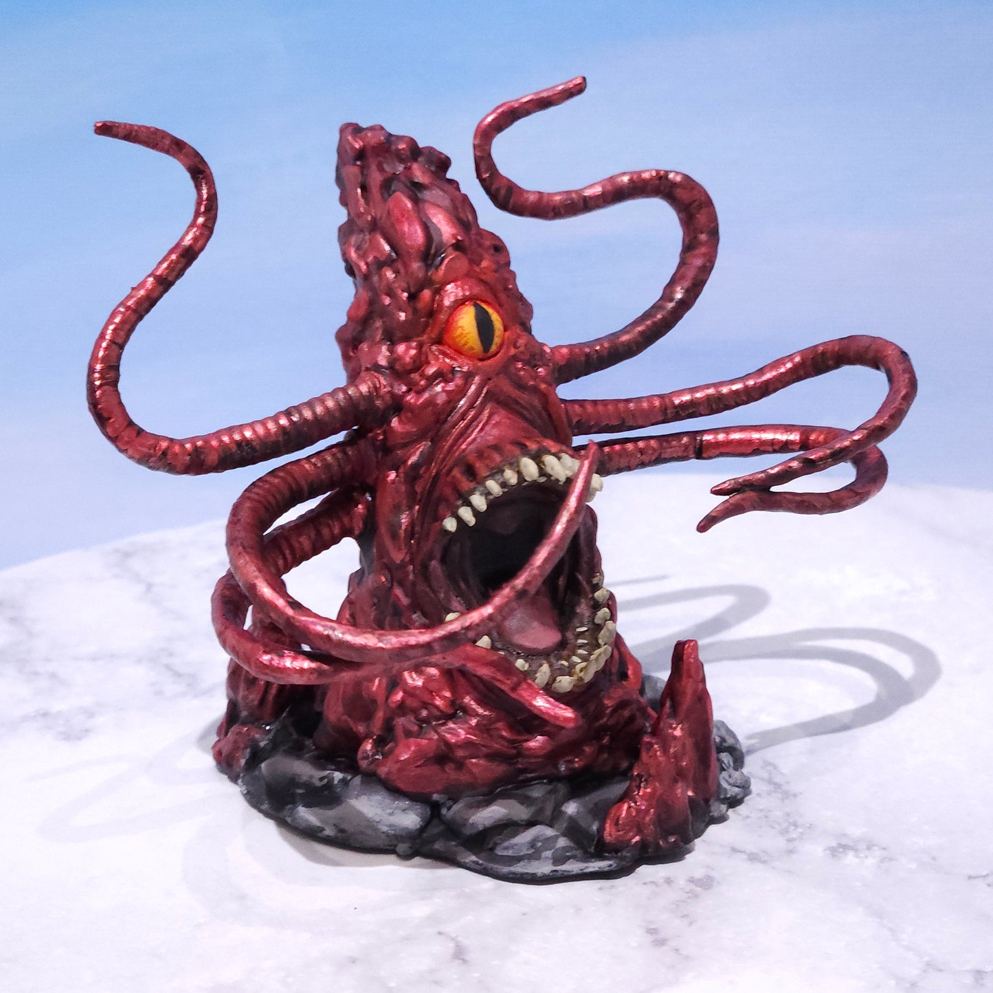 Ruby Red Roper Miniature: Dnd, D&D, TTRPG Artist Painted Monster Model