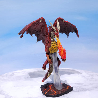Young Red Dragon Miniature: Dnd, D&D, TTRPG Artist Painted Monster Model