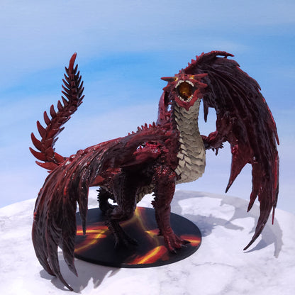 Red Dragon Miniature: Dnd, D&D, TTRPG Artist Painted Monster Model