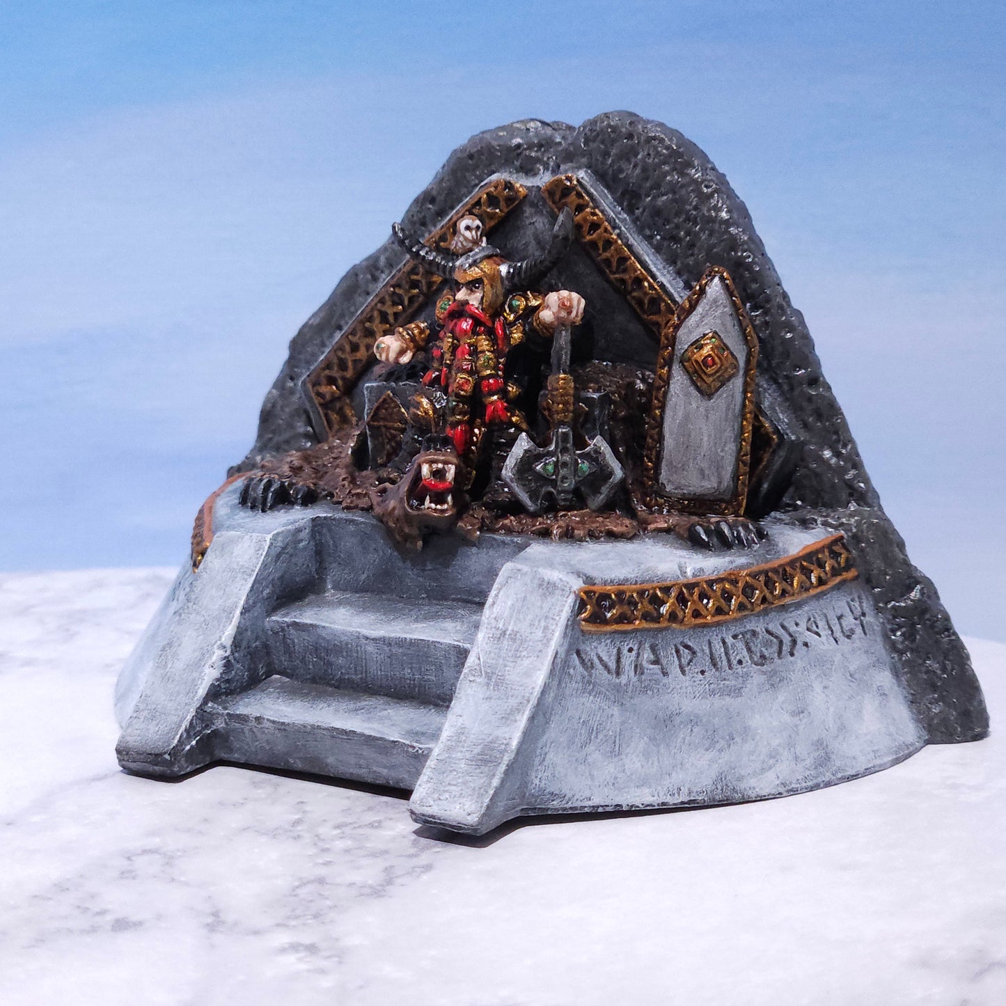 Dwarf King Miniature: Dnd, D&D, TTRPG Artist Painted Gaming Model