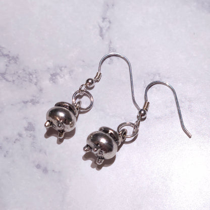 Silver Cauldron Charm Earrings | Witchy Occult Jewelry | Rose and Shadow