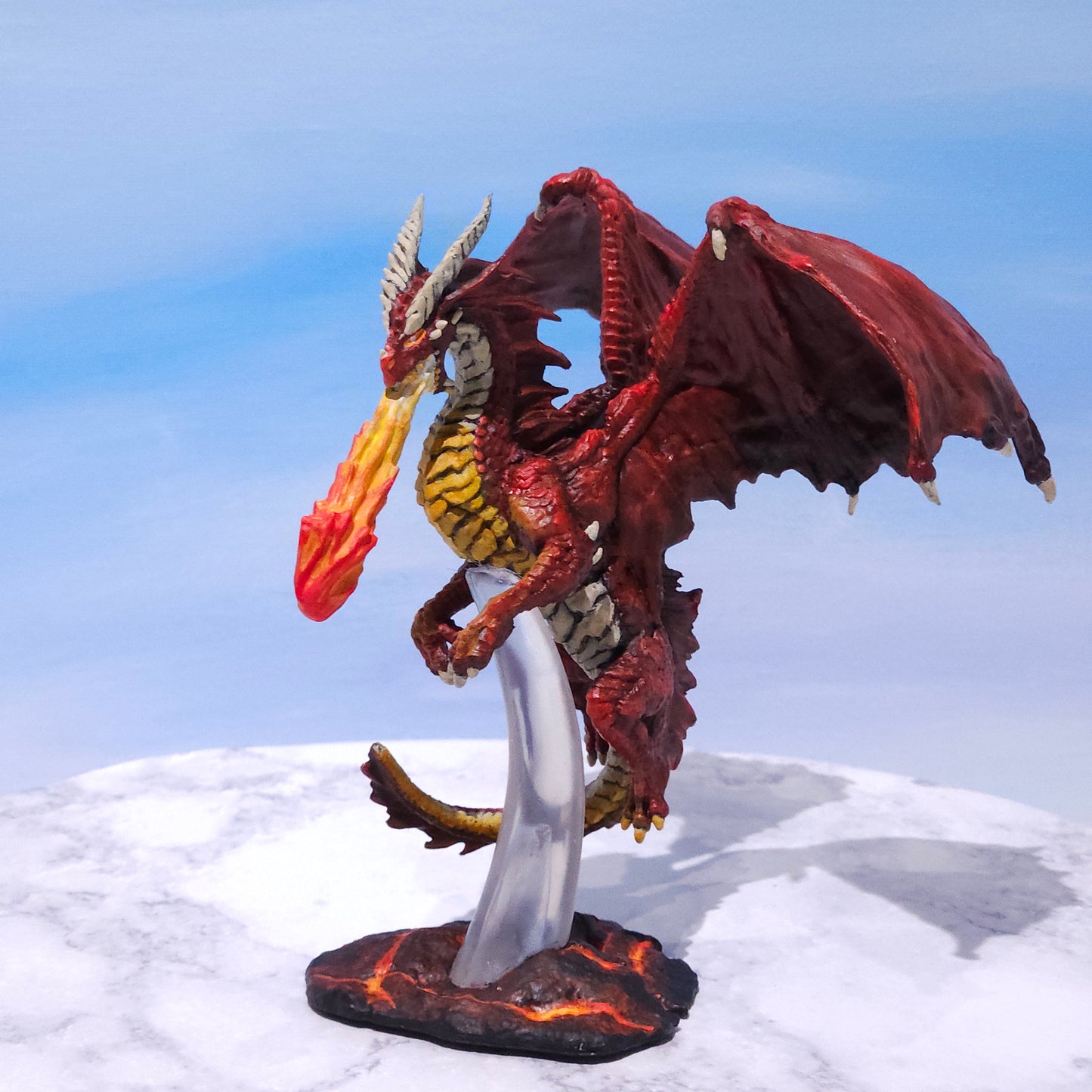 Young Red Dragon Miniature: Dnd, D&D, TTRPG Artist Painted Monster Model