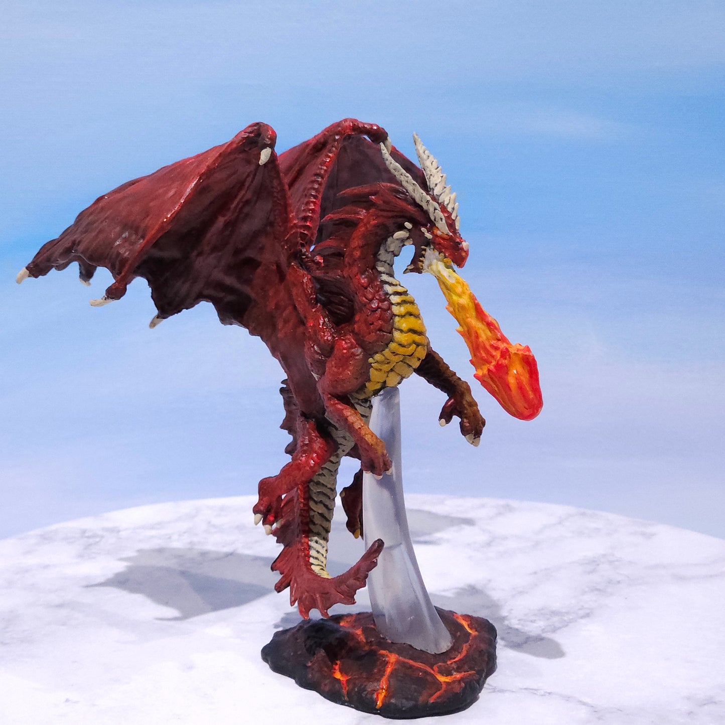 Young Red Dragon Miniature: Dnd, D&D, TTRPG Artist Painted Monster Model