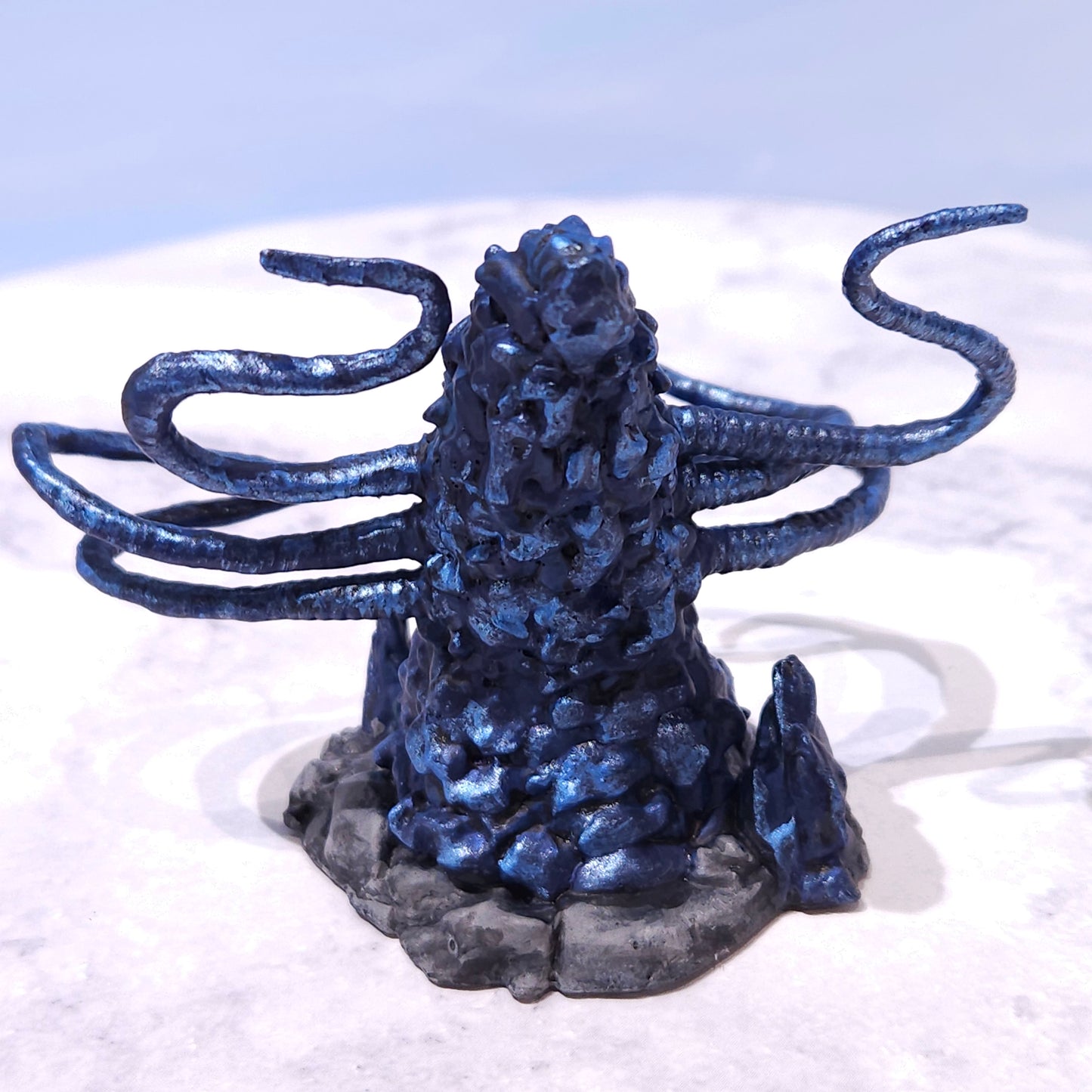 Sapphire Blue Roper Miniature: Dnd, D&D, TTRPG Artist Painted Monster Model