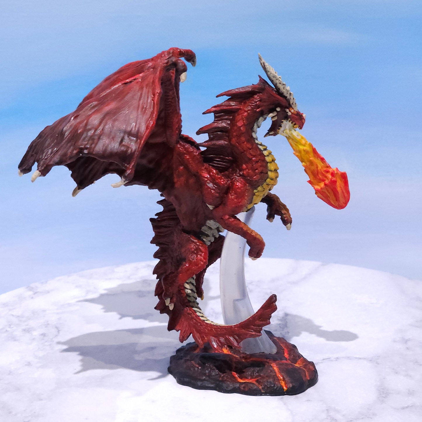 Young Red Dragon Miniature: Dnd, D&D, TTRPG Artist Painted Monster Model