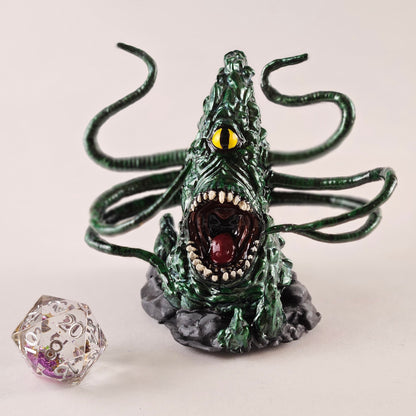 Emerald Green Roper Miniature: Dnd, D&D, TTRPG Artist Painted Monster Model