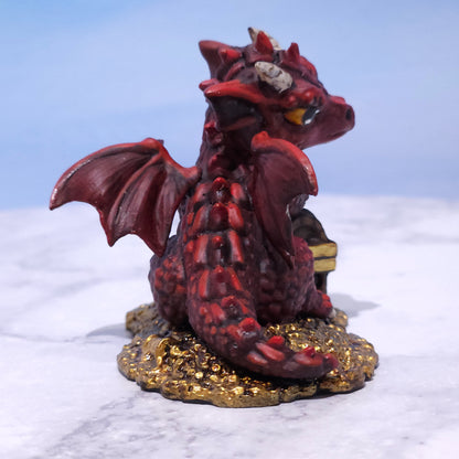 Baby Red Dragon Miniature: Dnd, D&D, TTRPG Artist Painted Monster Model