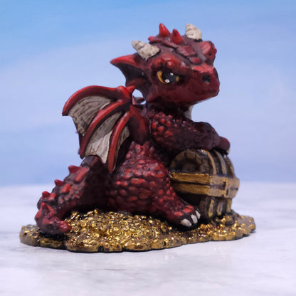Baby Red Dragon Miniature: Dnd, D&D, TTRPG Artist Painted Monster Model